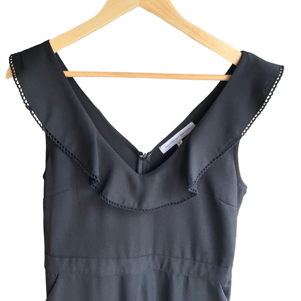 Cupcakes and Cashmere Black Lima Jumpsuit Ruffles Pockets Modern Minimal… - Picture 7 of 16